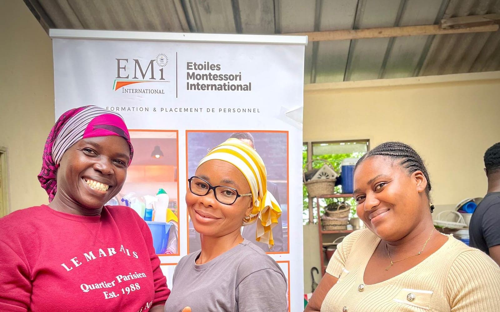 Équipe EMi lors d’une session de formation en cuisine